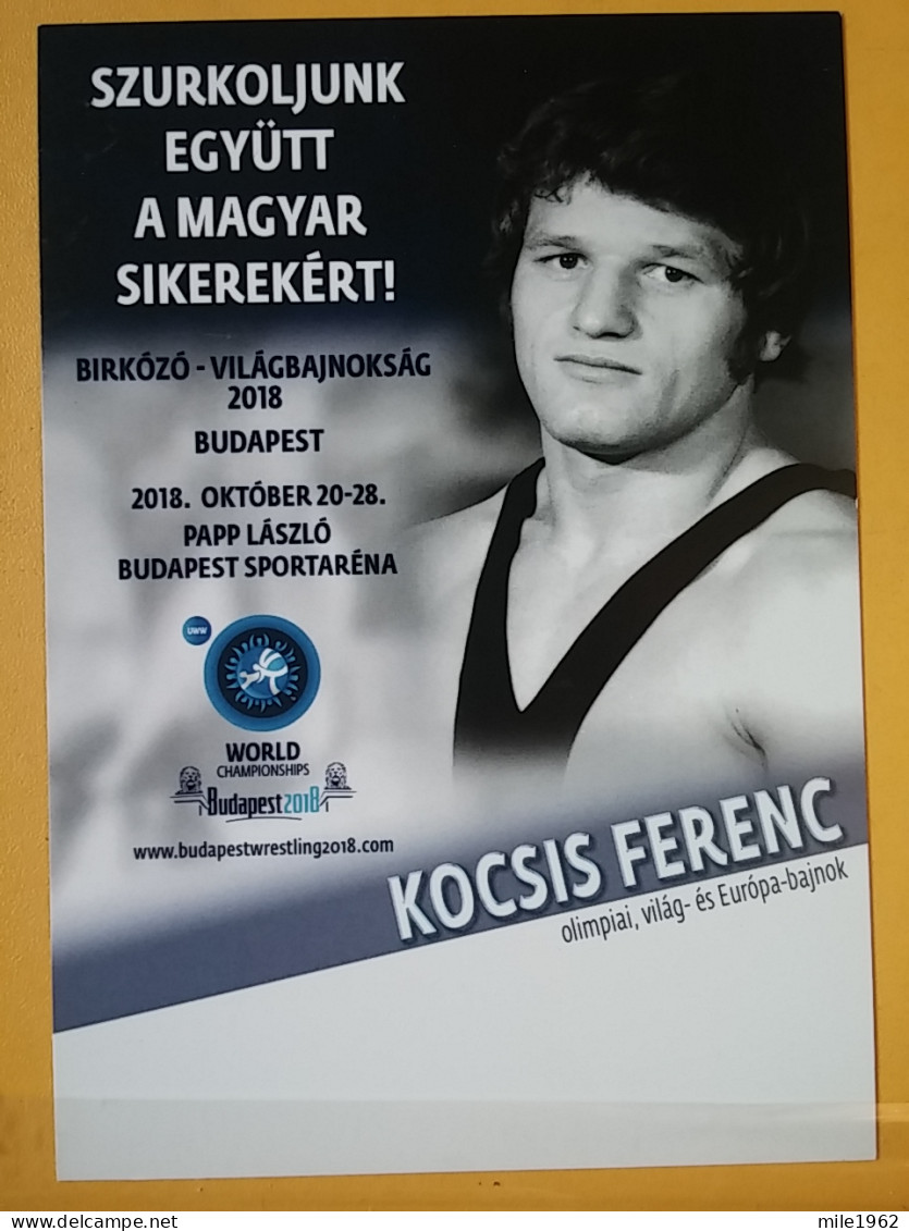 KOV 17-8 - FAMOUS PEOPLE, DES PERSONNES CÉLÈBRES, KOCSIS FERENC, Wrestler, Lutteur, Catch, Wrestling - Sportifs