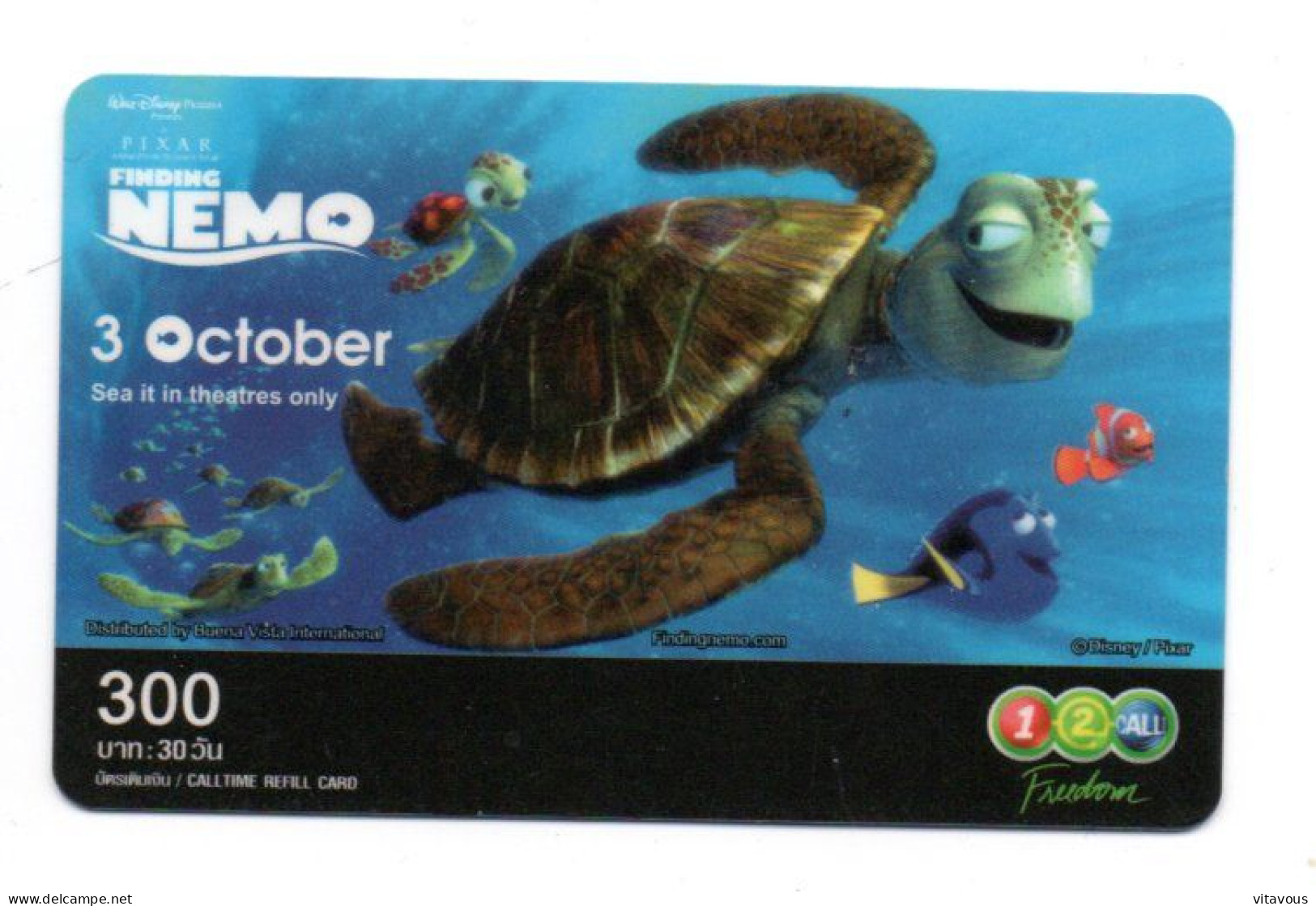 NEMO Film Cinéma Movie Carte Prépayée Thaïlande  Card  (R 784) - Tailandia