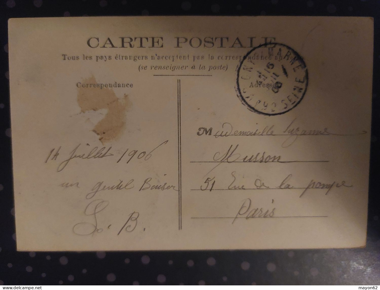 PLESSIS TREVISE 94 - AVENUE ARDOUIN - BELLE CPA COLORISEE 1906 - Le Plessis Trevise