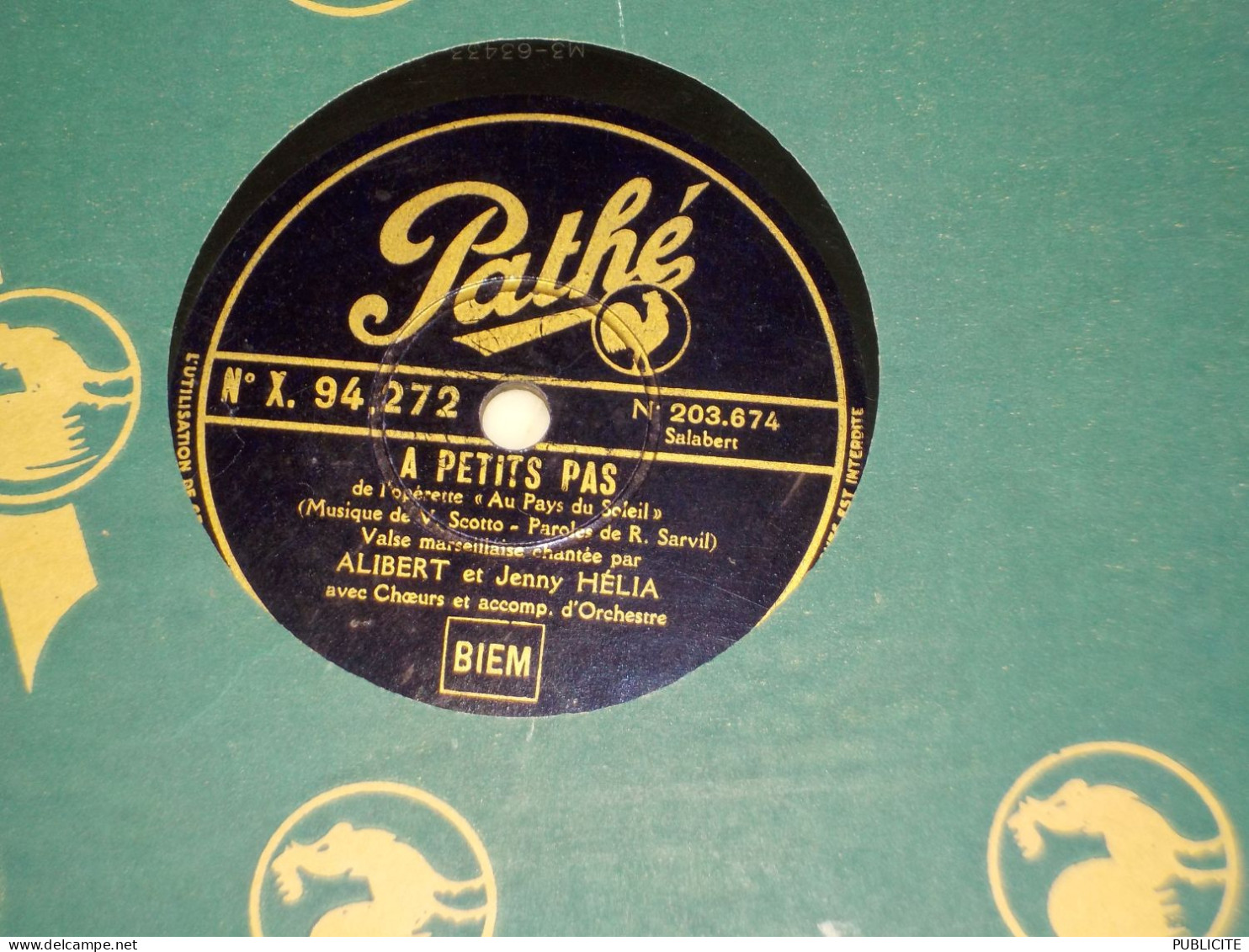 DISQUE 78 TOURS VALSE MARSEILLESE DE  ALIBERT ET JENNY HELIA ET GILLES ET GORLETT 1932 - 78 Rpm - Gramophone Records