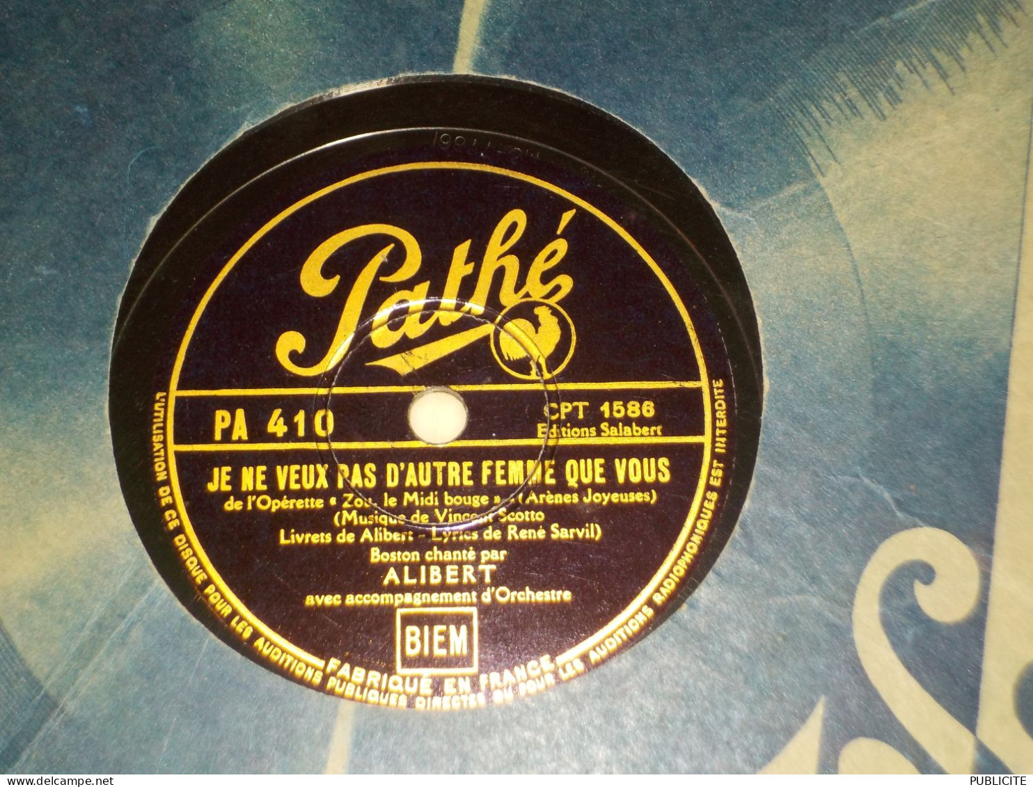 DISQUE 78 TOURS FOX PROVENCALE DE  ALIBERT - 78 Rpm - Gramophone Records