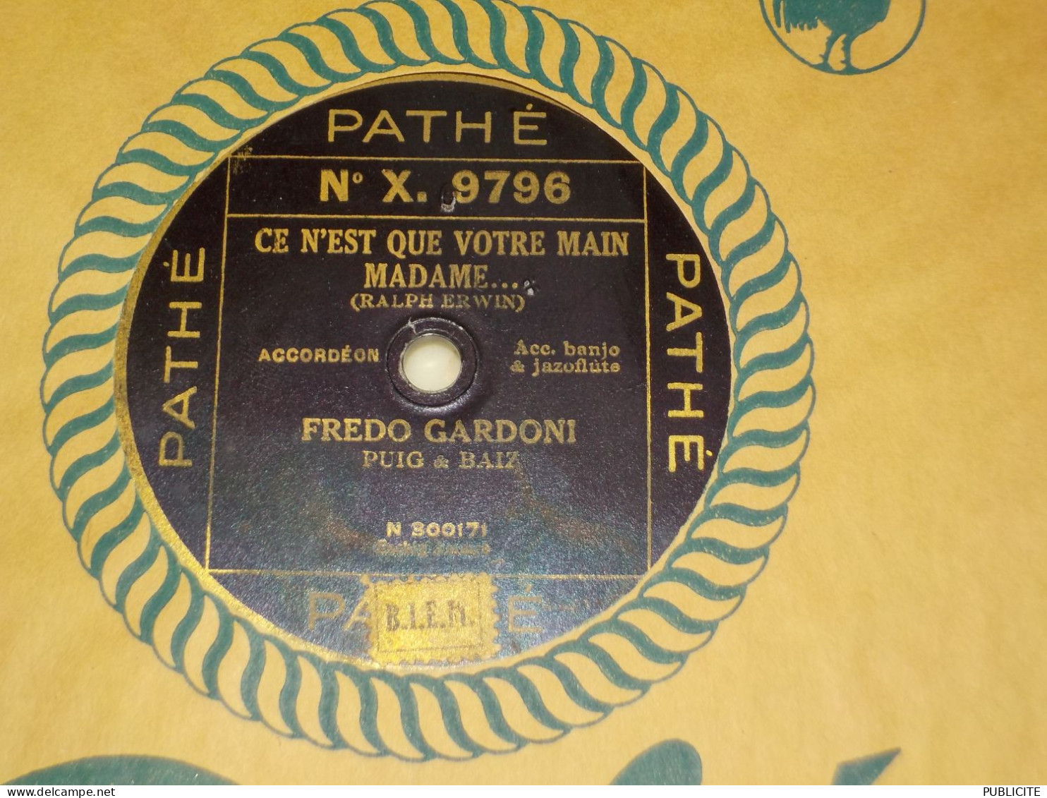 DISQUE 78 TOURS ACCORDEON  DE FREDO GARDONI 1932 - 78 Rpm - Gramophone Records