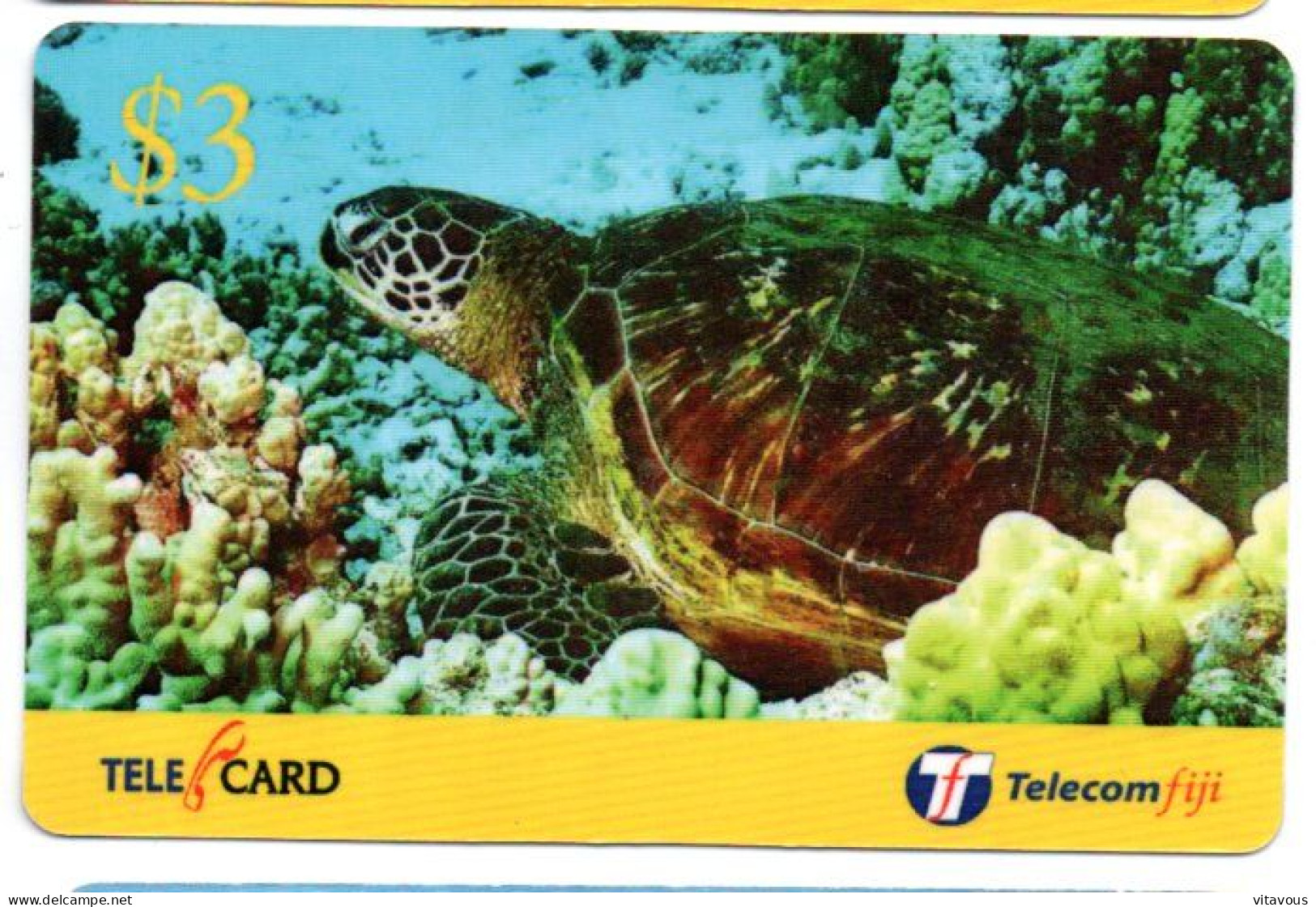 Tortue Tortoise Turtle Cayman Carte Prépayée Recharge Fitji Fiji Card  Telefonkarte (R 801) - Figi