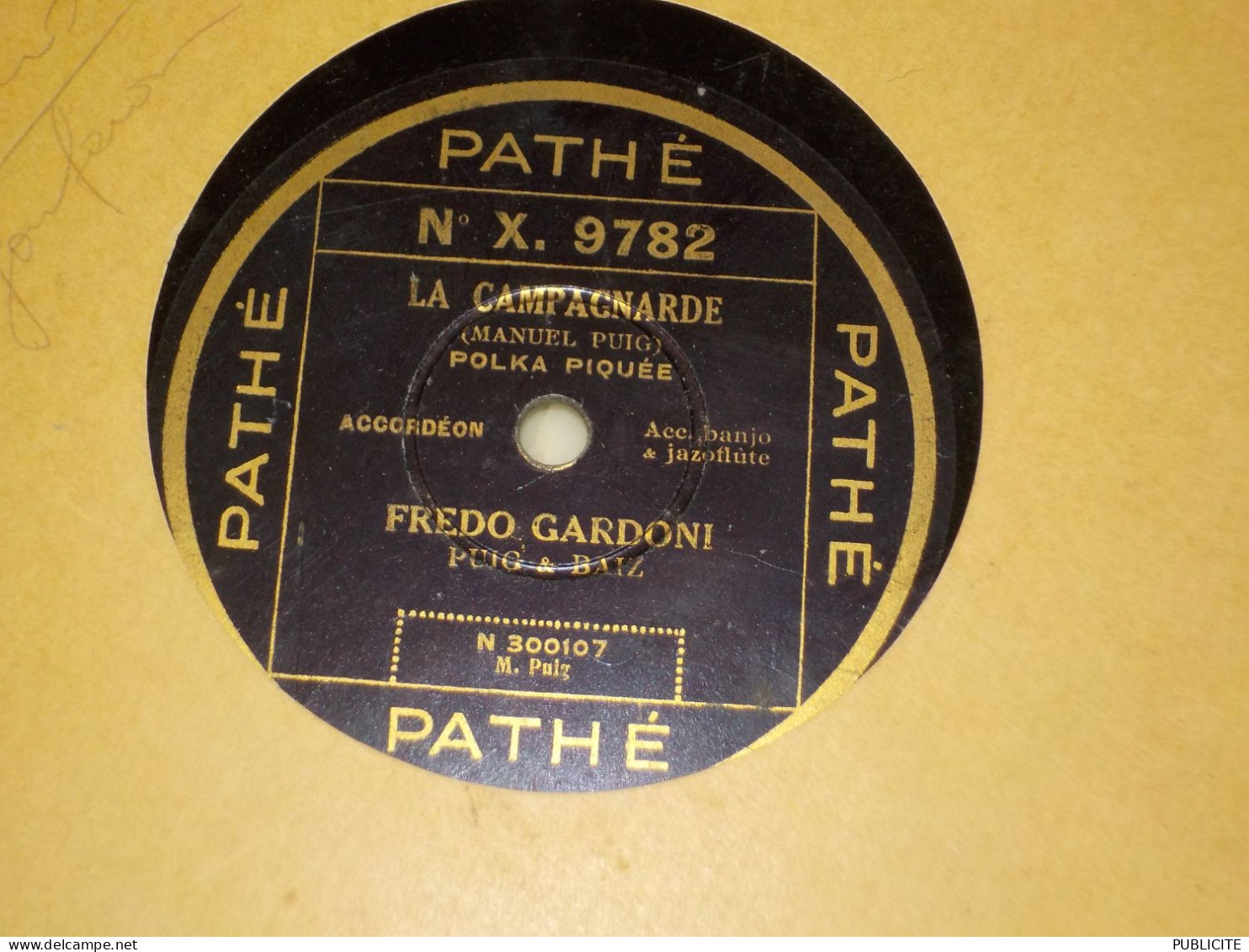 DISQUE 78 TOURS POLKA ET MARCHE  DE FREDO GARDONI 1928 - 78 T - Disques Pour Gramophone