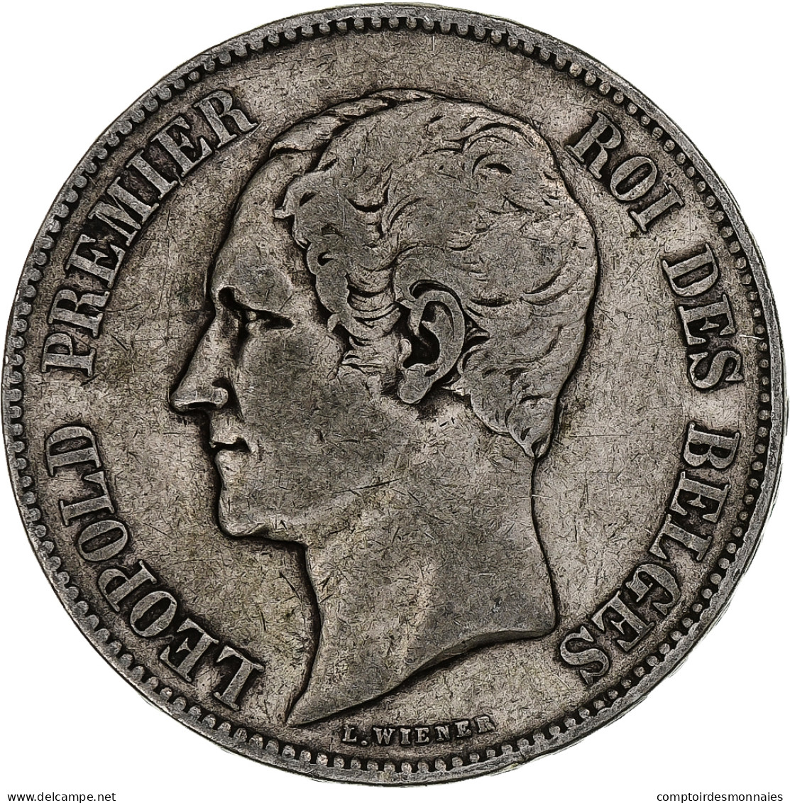 Belgique, Leopold I, 5 Francs, 5 Frank, 1851, Argent, TB, KM:17 - 5 Frank