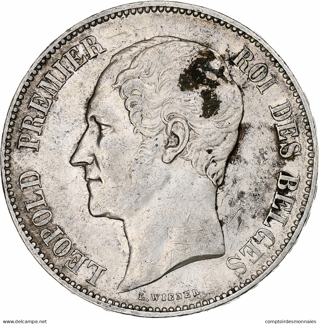 Belgique, Leopold I, 5 Francs, 5 Frank, 1851, Argent, TB+, KM:17 - 5 Frank