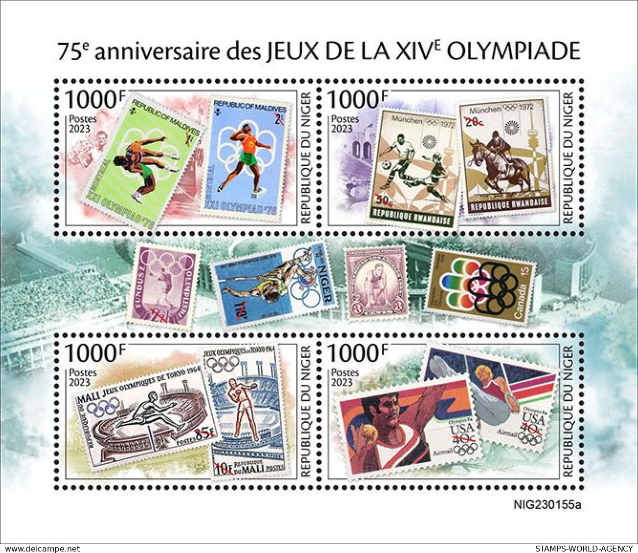 2023-11 - NIGER- JO XIV OLYMPIAD 75TH        4V  MNH** - Verano 1948: Londres