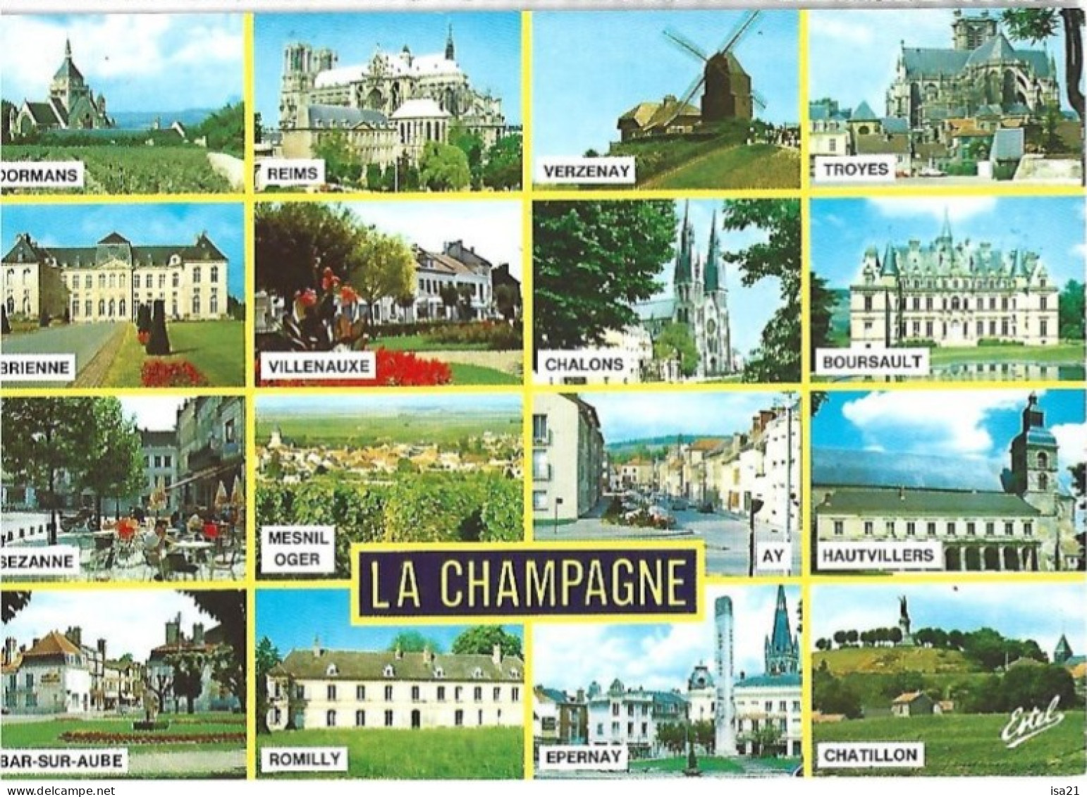 Carte Postale: La CHAMPAGNE. Multivues. - Champagne - Ardenne