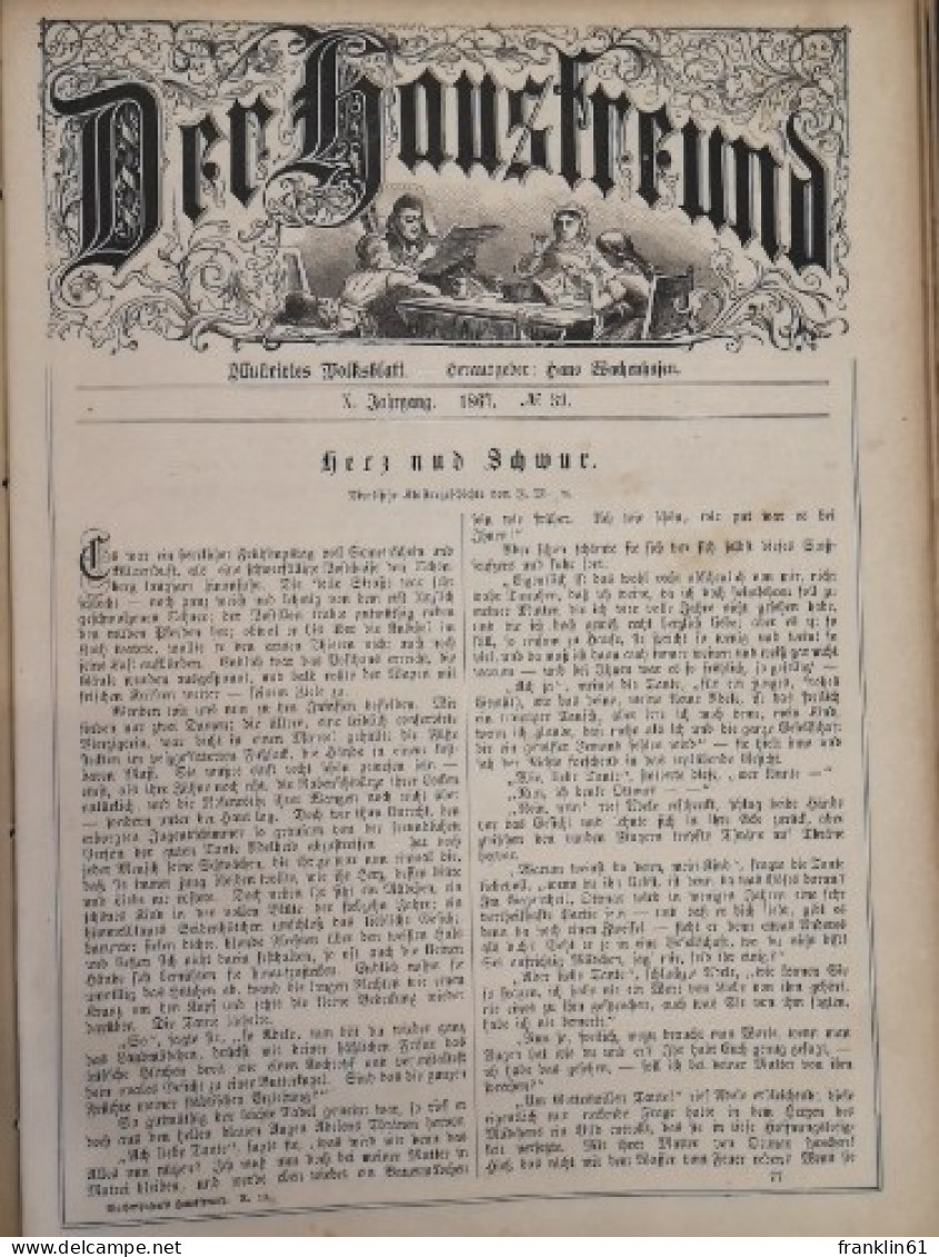 Der Hausfreund. Illustrirtes Volksblatt. X. Jahrgang. 1867. No. 1 bis No. 48.