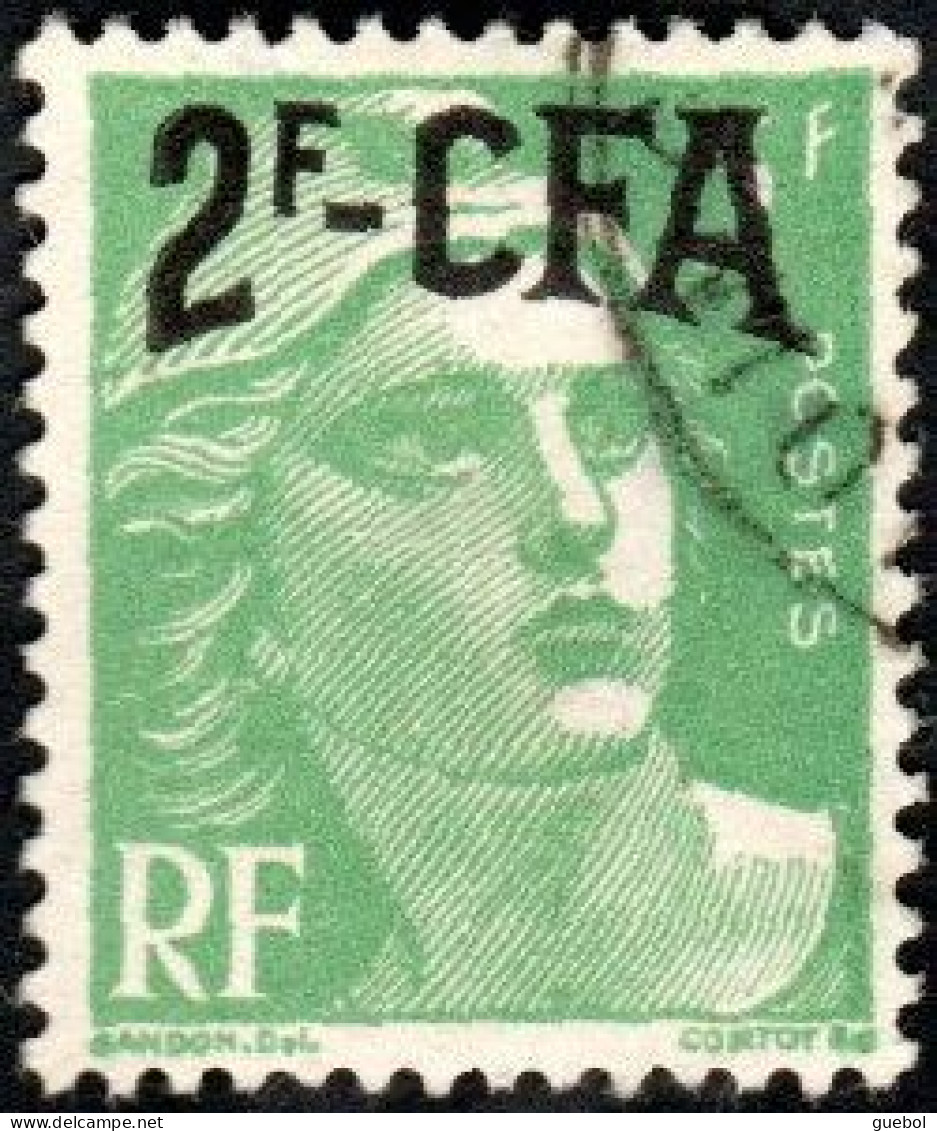 Réunion Obl. N° 291 - Marianne De Gandon Surch. 2/5 F Emeraude - Used Stamps