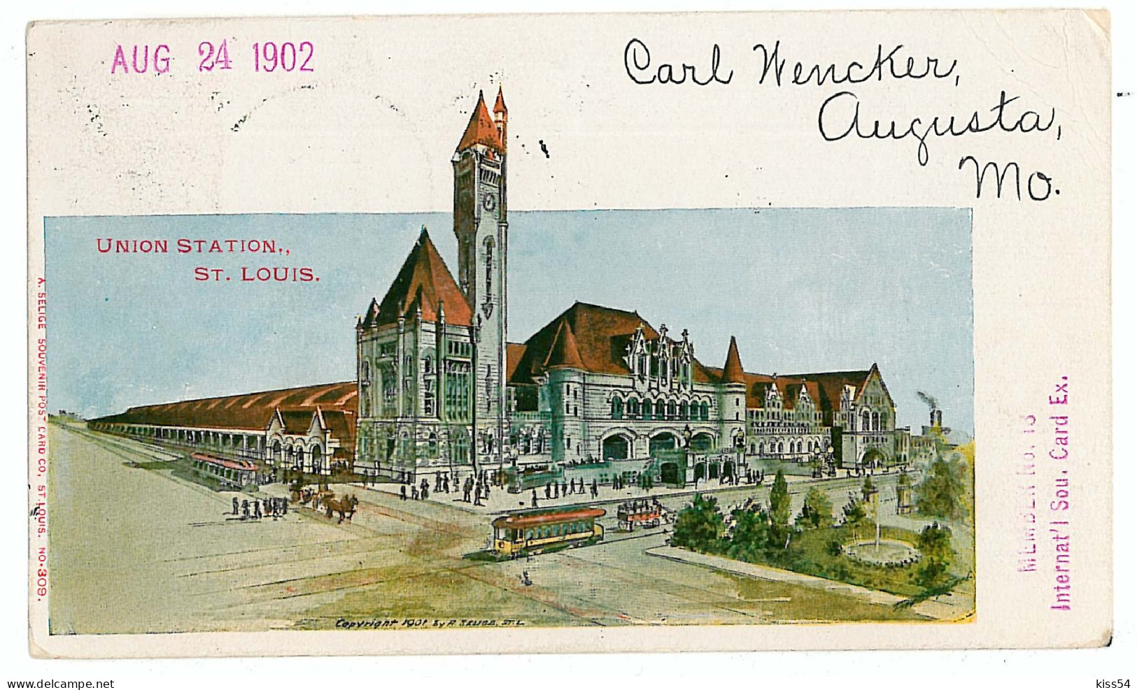 US 30 - 7734 St. LOUIS, Railway Station, Litho, U.S. - Old Postcard - Used - 1902 - St Louis – Missouri