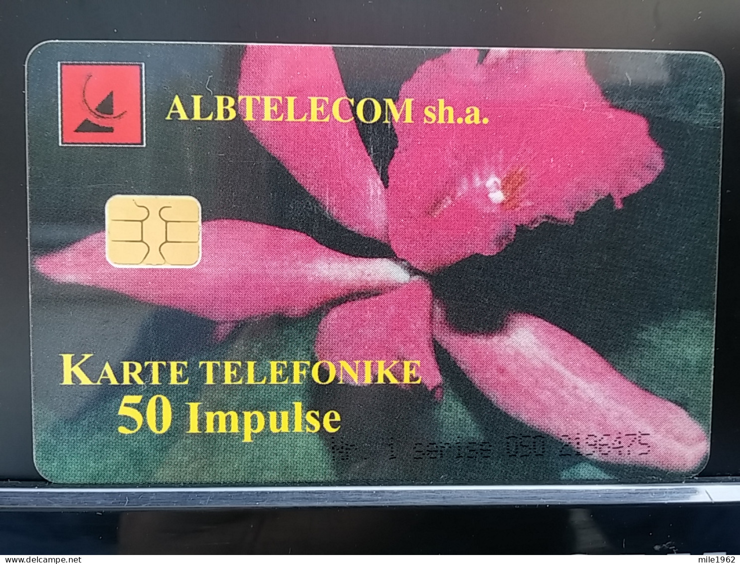 T-270 - ALBANIA TELECARD, PHONECARD, FLOWER, FLEUR,  - Albanie