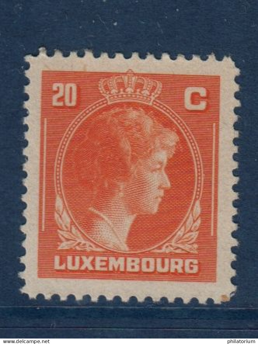 Luxembourg, **, Yv 166, Mi 168, - 1926-39 Charlotte De Profil à Droite