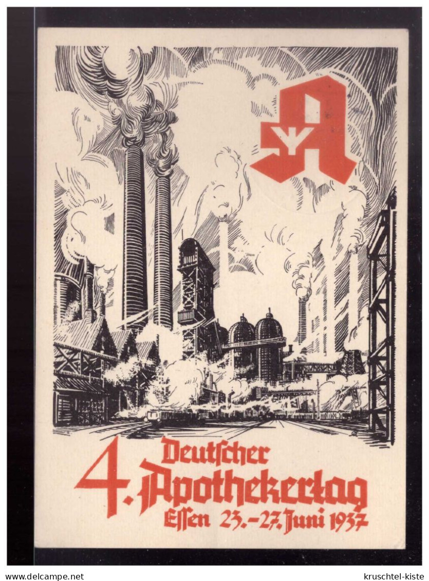 Dt-Reich (023482) Propagandakarte, 4.Deutscher Apothekertag, Essen 1937, Blanco Mit SST Essen Am 25.6.1937 - Mercaderes