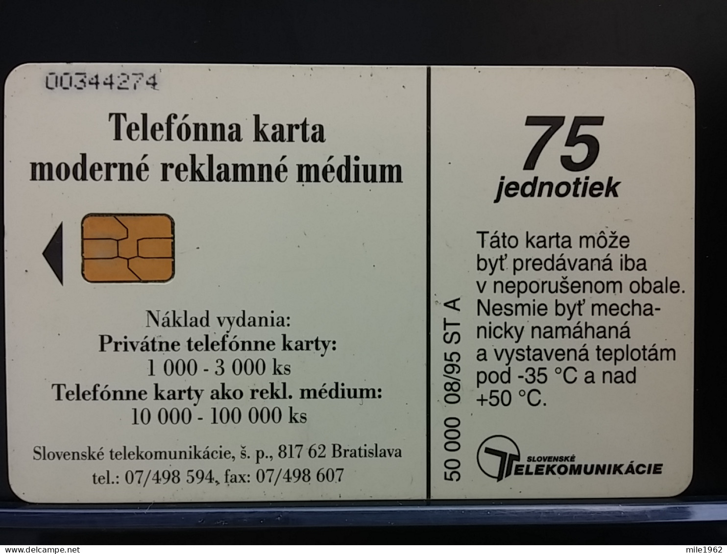 T-272 - SLOVAKIA, TELECARD, PHONECARD, FLOWER, FLEUR, EDELWEISS  - Slowakije