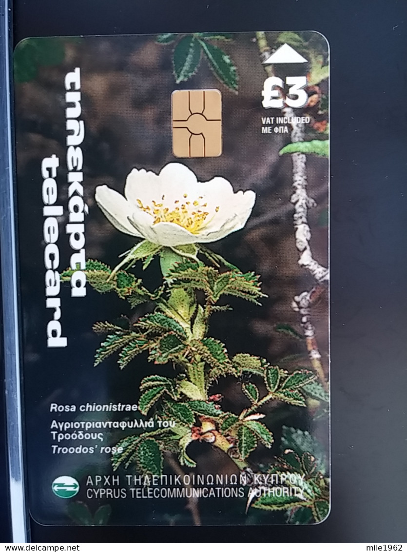 T-274 - CYPRUS TELECARD, PHONECARD, FLOWER, FLEUR - Cyprus