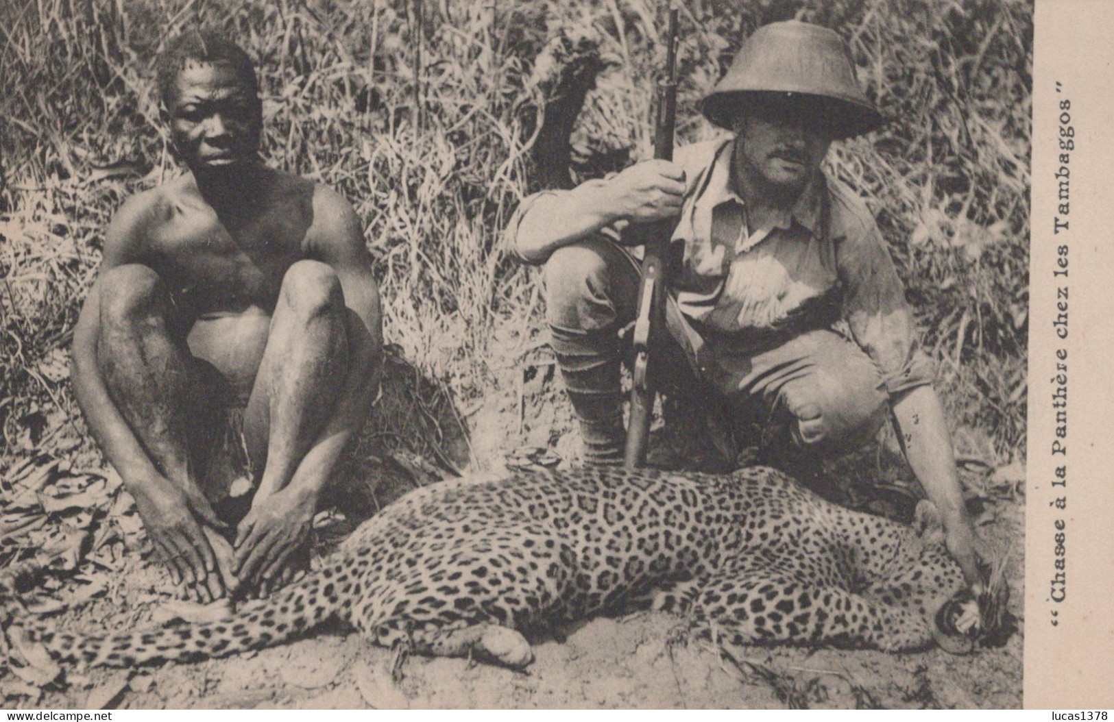 OUBANGUI CHARI / CHASSE A LA PANTHERE CHEZ LES TAMBAGGOS - Centrafricaine (République)