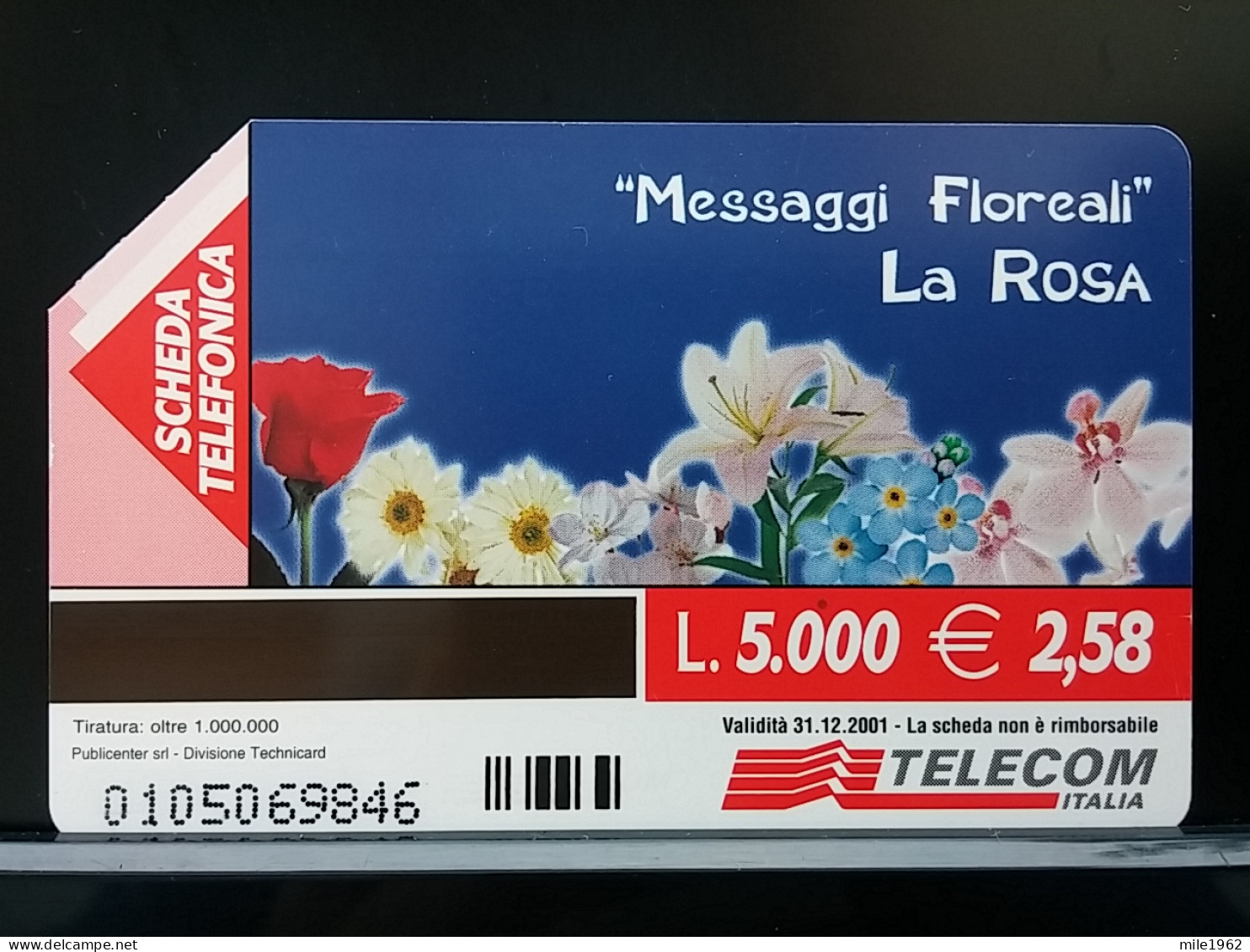 T-276 - ITALIA, ITALY, TELECARD, PHONECARD, FLOWER, FLEUR,  - Other & Unclassified