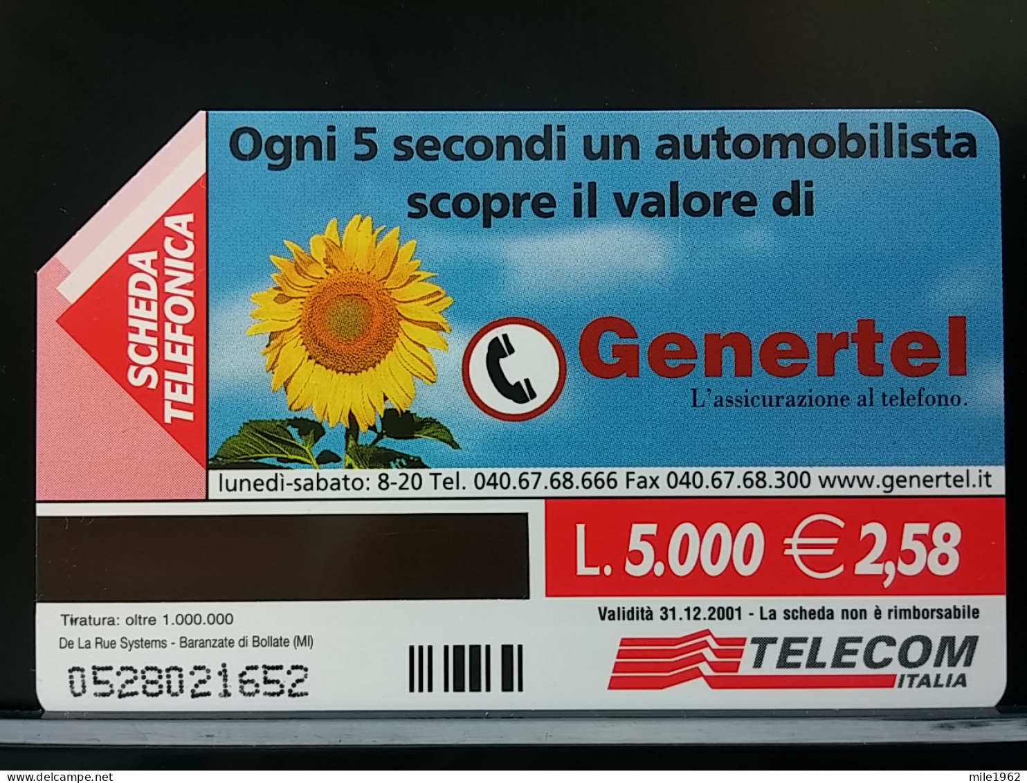 T-276 - ITALIA, ITALY, TELECARD, PHONECARD, FLOWER, FLEUR, SUNFLOWER - Autres & Non Classés