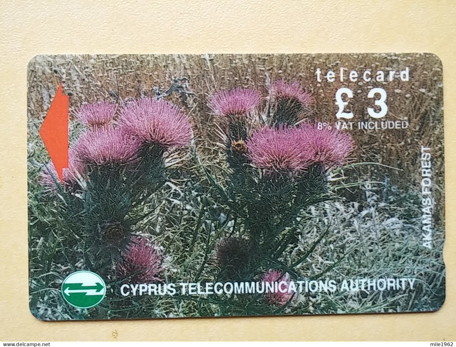 T-277 - CYPRUS TELECARD, PHONECARD, FLOWER, FLEUR,  - Zypern