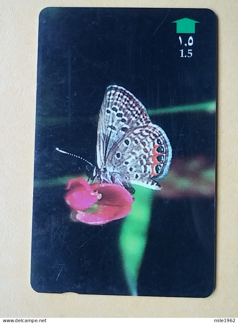 T-281 - OMAN TELECARD, PHONECARD, FLOWER, FLEUR, PAPILLON, BUTTERFLY - Oman