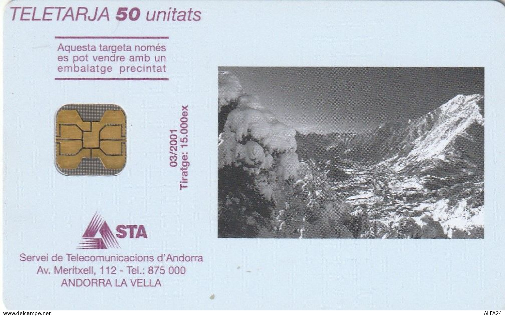 PHONE CARD ANDORRA (E92.2.1 - Andorre