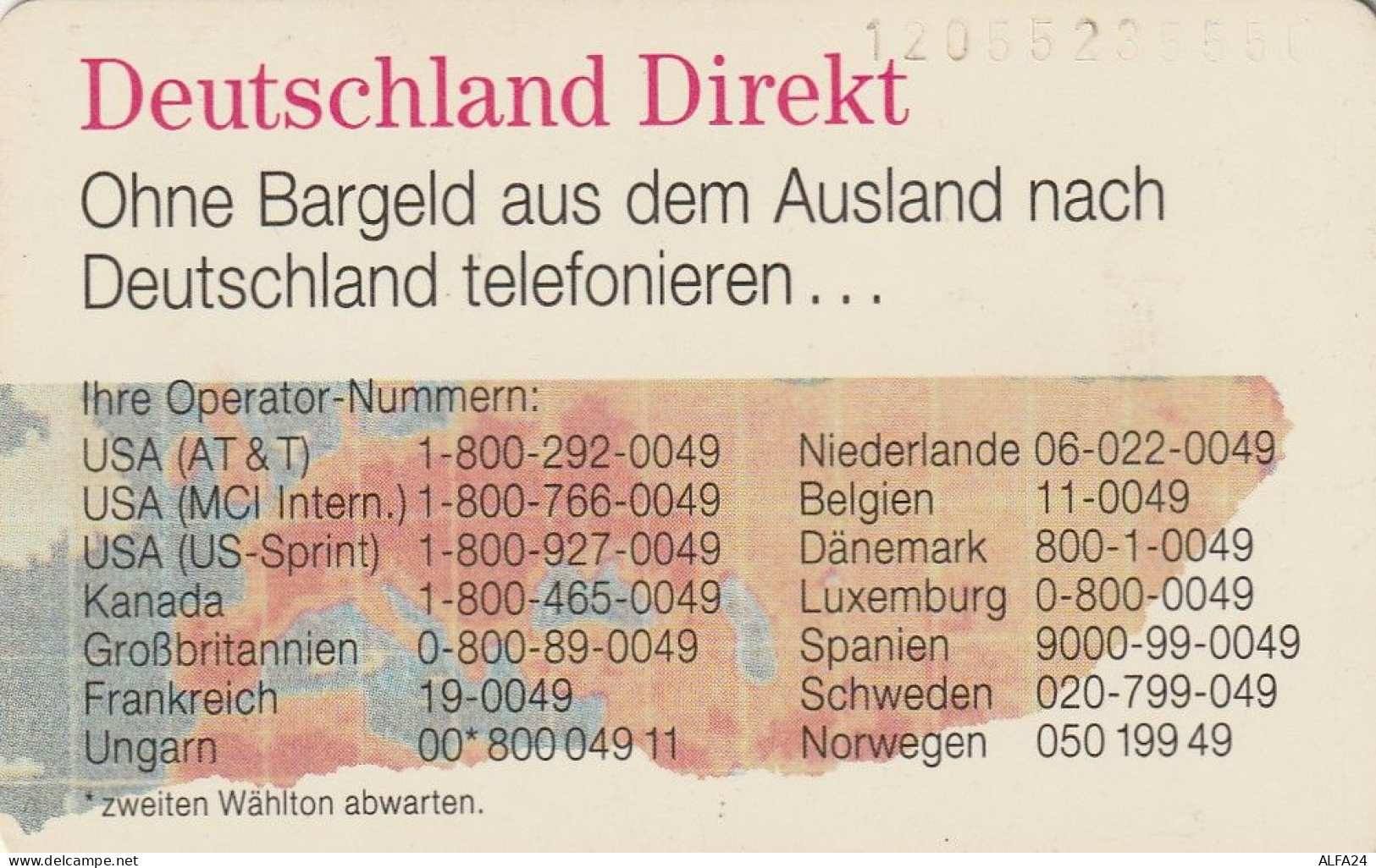 PHONE CARD GERMANIA SERIE A TIR 40000 (E86.1.8 - A + AD-Reeks :  Advertenties Van D. Telekom AG