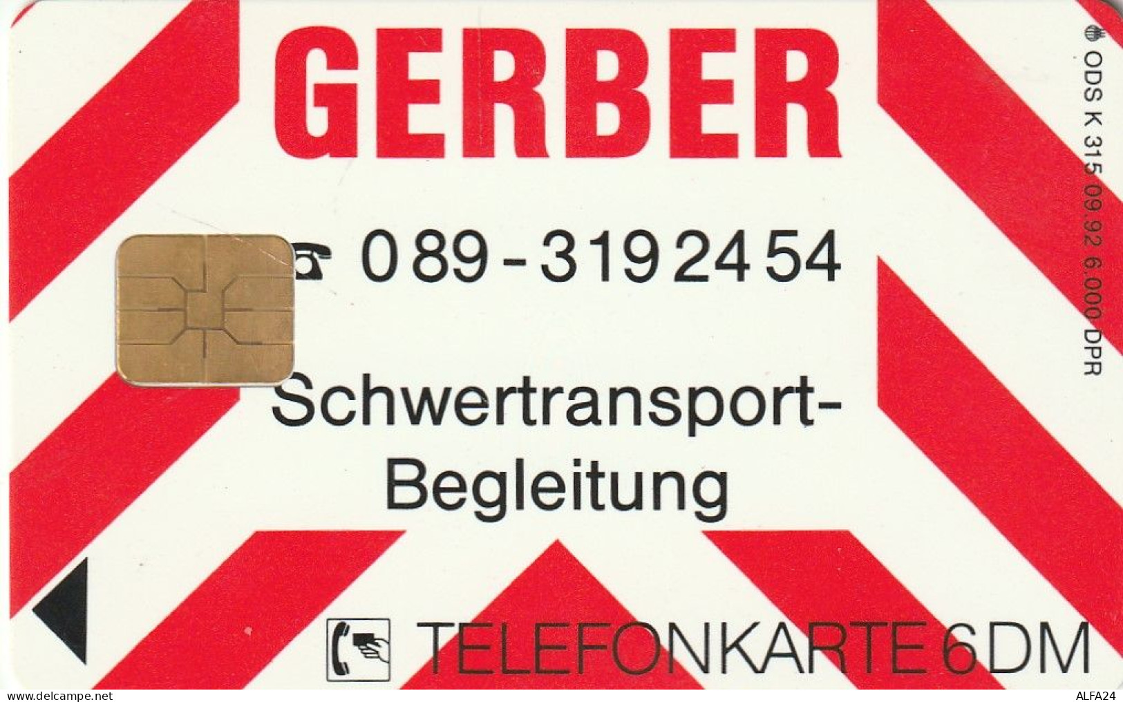 PHONE CARD GERMANIA SERIE K TIR 6000 (E85.37.4 - K-Series: Kundenserie