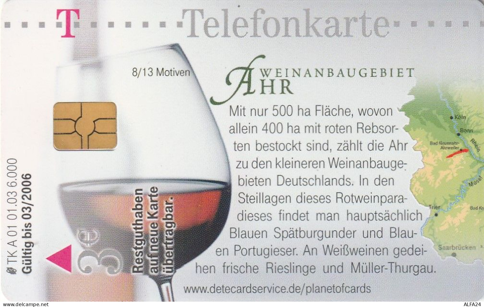 PHONE CARD GERMANIA SERIE A TIR 6000 (E85.40.2 - A + AD-Series : Publicitaires - D. Telekom AG