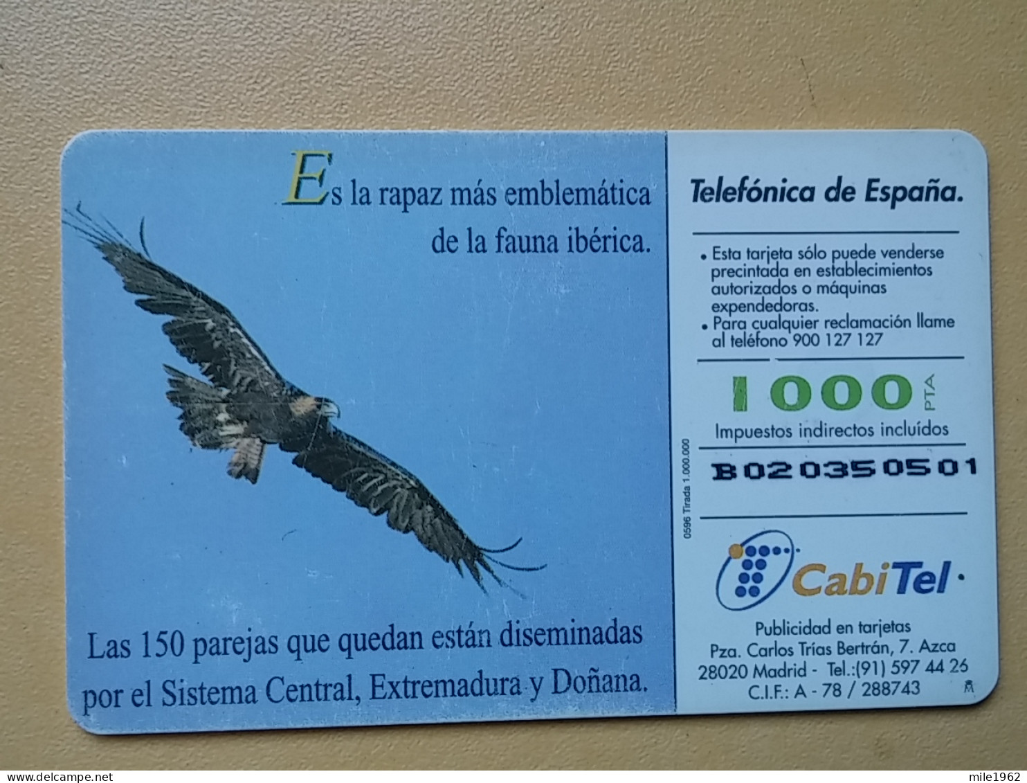 T-285 - ESPANA, SPAIN, TELECARD, PHONECARD, BIRD, OISEAU - Otros & Sin Clasificación