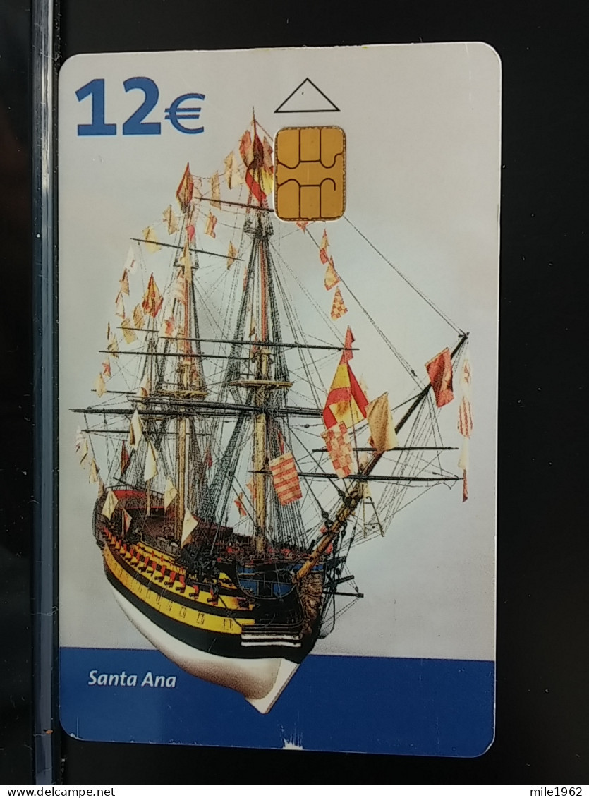 T-292 - SPAIN TELECARD, PHONECARD, SHIP, NAVIRE, SANTA ANA - Otros & Sin Clasificación