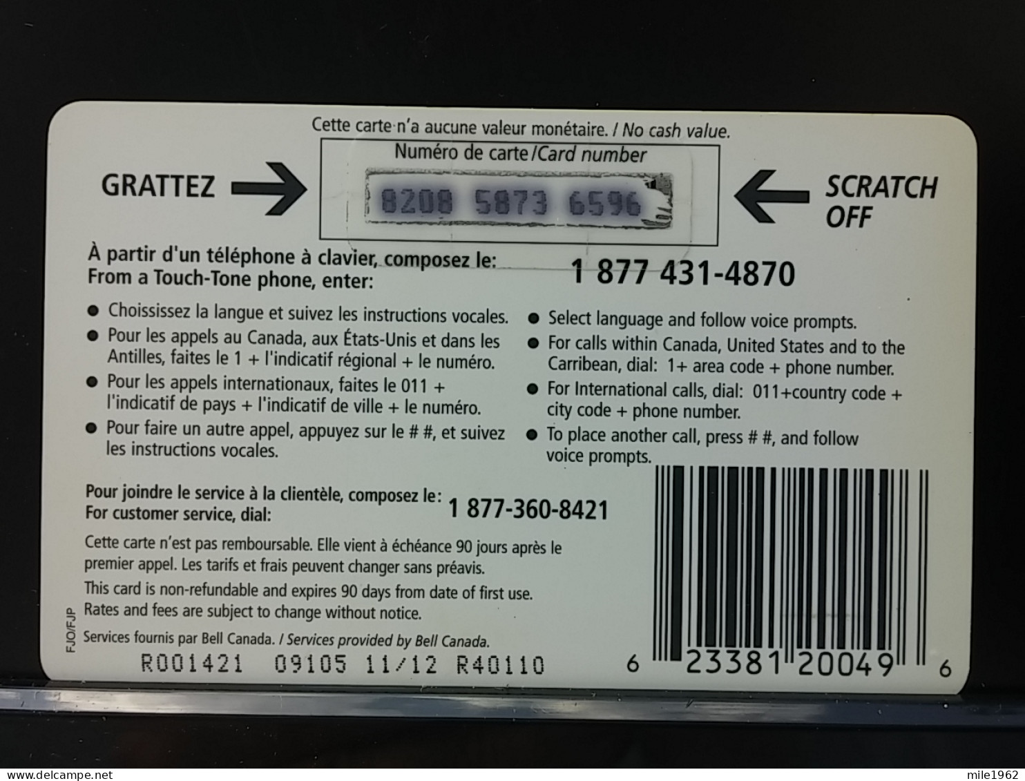 T-293 - CANADA TELECARD, PHONECARD,  - Kanada