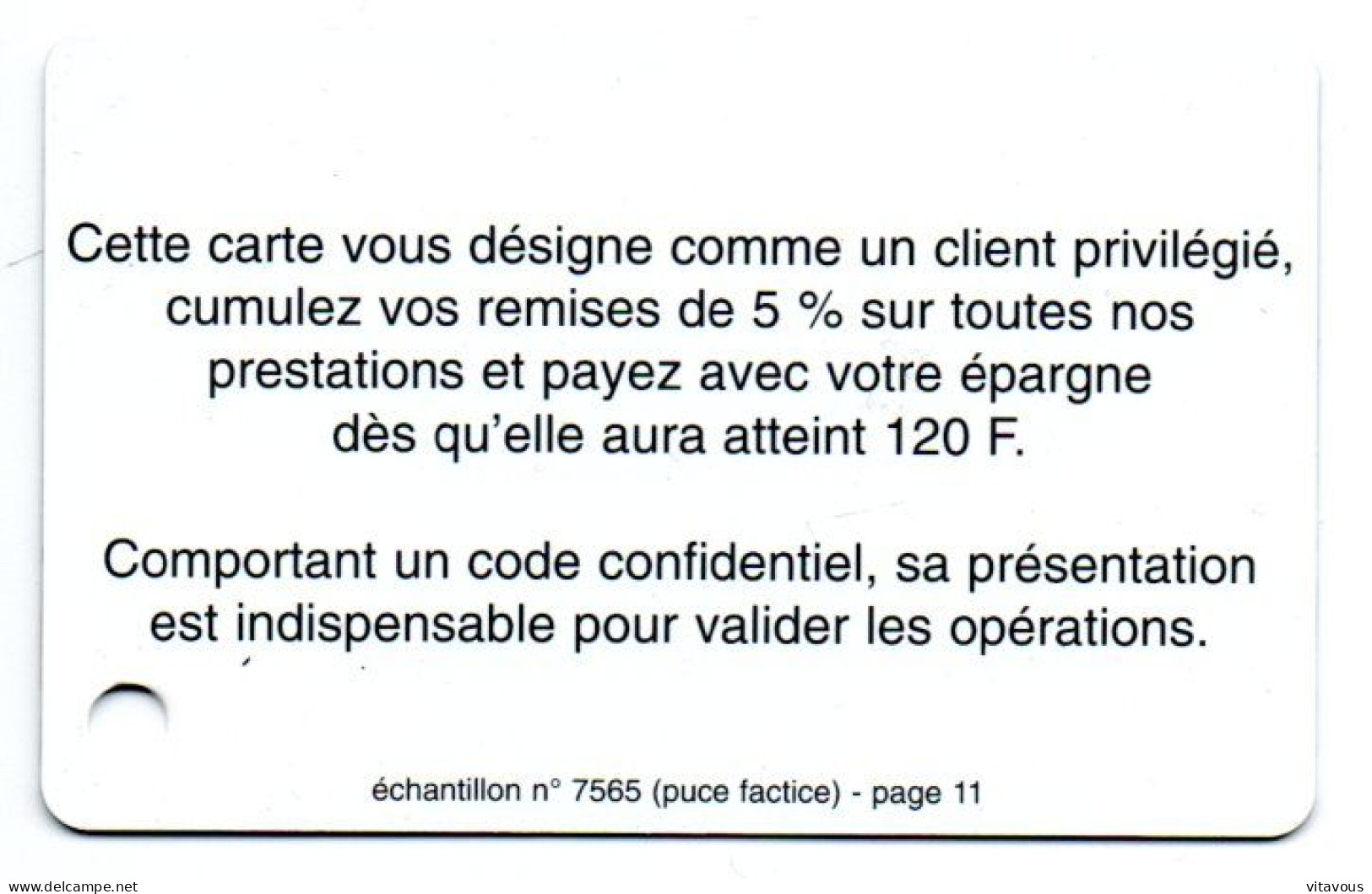 Piène Monnaie Argent  Carte Fidélité FRANCE  NBS   Card Karte (R 804) - Badge Di Eventi E Manifestazioni