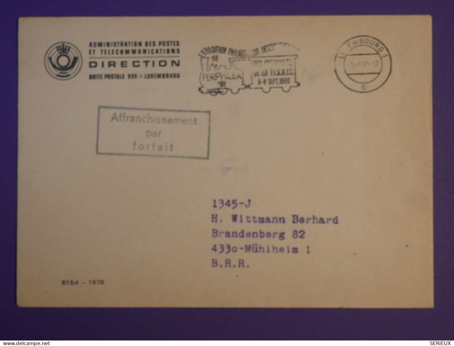 DF21 LUXEMBOURG  BELLE  LETTRE  ENV.  1950  A MULSHEIM  + AFF. INTERESSANT++++ - Cartas & Documentos