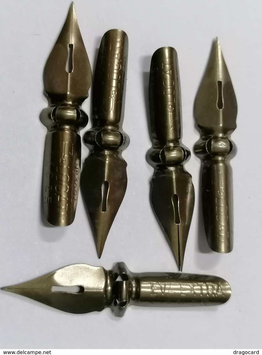 LOTTO  5 LOCATI  N°160  ES  E 1 EVA EXTRA  E. C. & F PENNINI ANTICHI  PERFETTI  PLUME, NIBS, PENNINO  NIB - Plumas