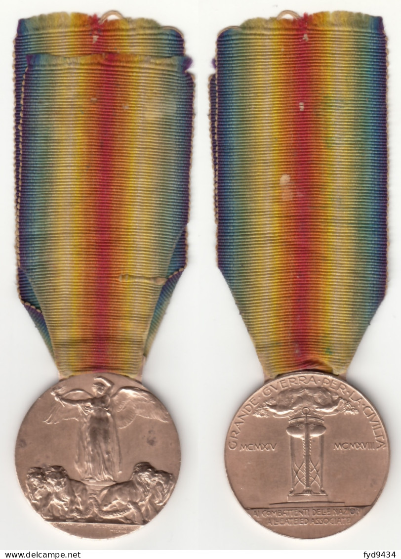 Médaille Interallièe Guerre De 1914 - 1918 - Italie