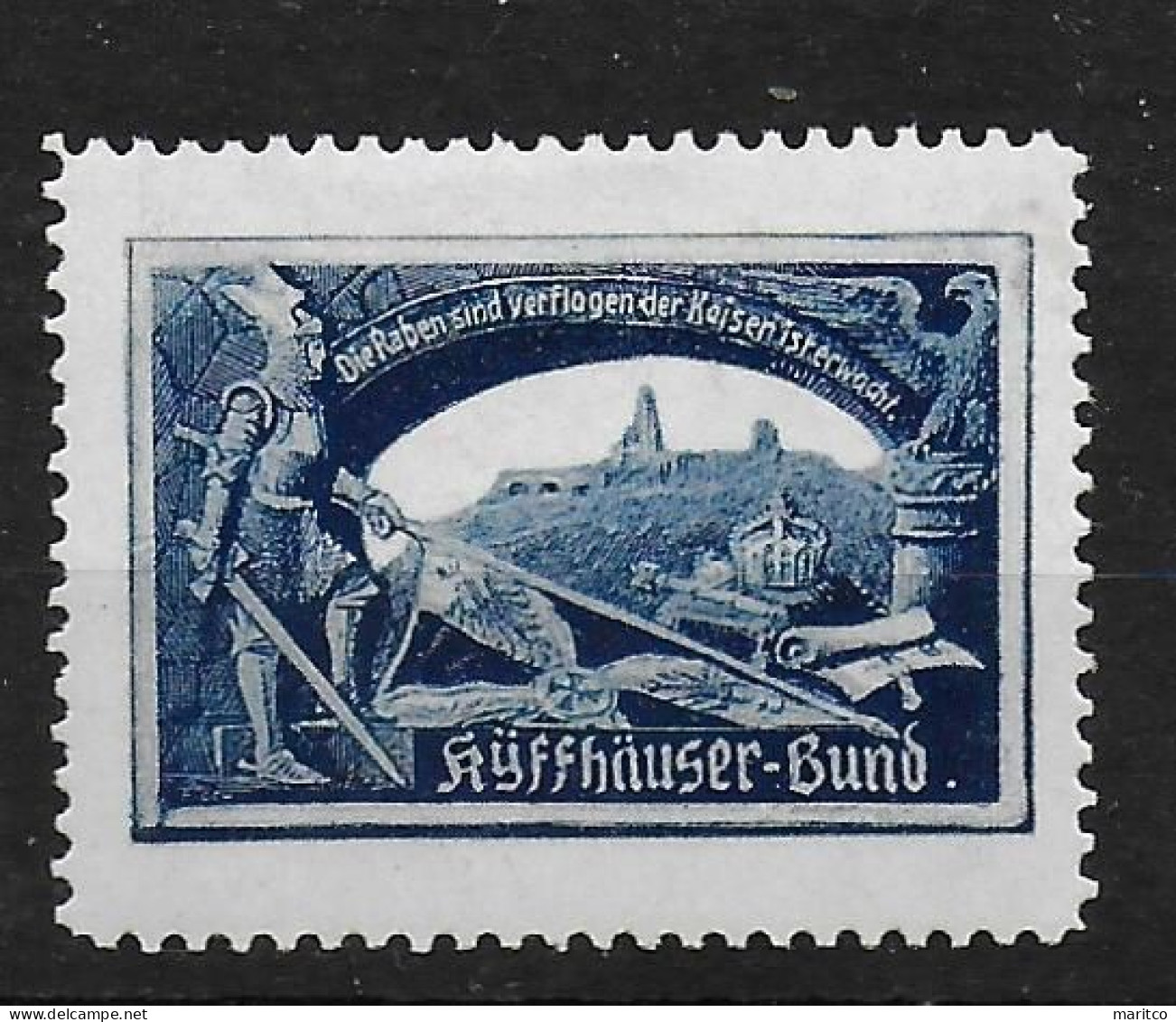 Deutsches Reich Berlin 1907 Fechtanstalt Deutschen Kriegerbundes Spendenmarke Cinderella Vignet Werbemarke Propaganda - Vignettes De Fantaisie