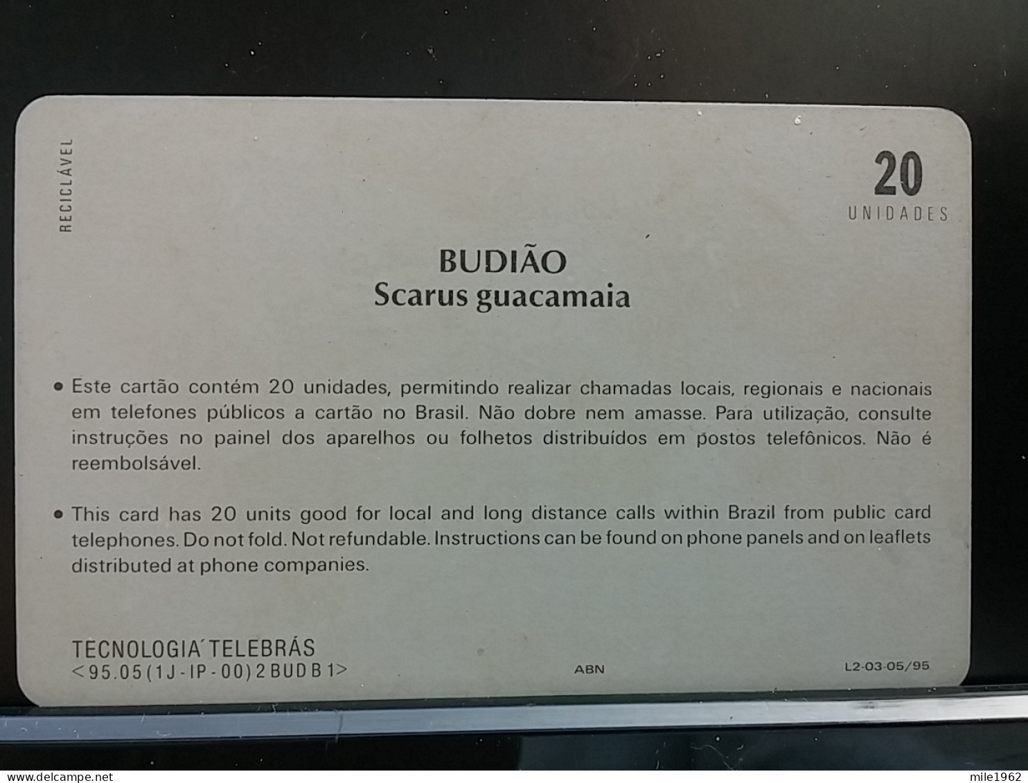 T-303 - BRASIL , BRAZIL TELECARD, PHONECARD, FISH, POISON - Brésil