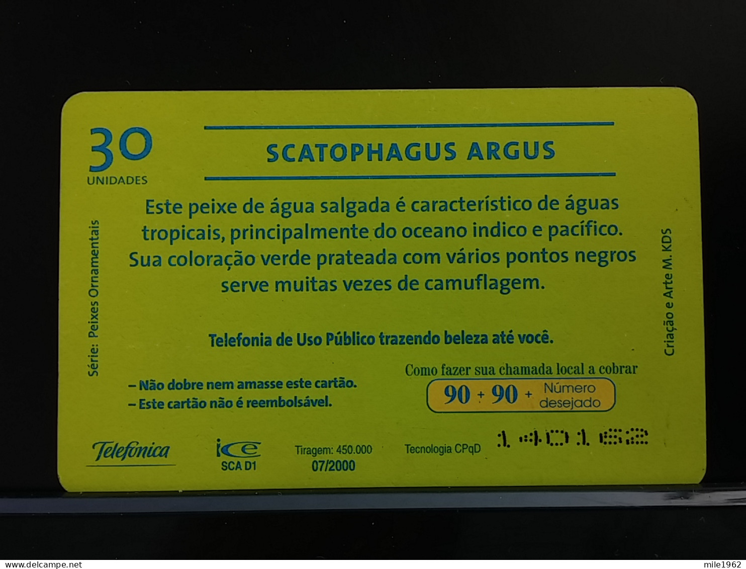 T-303 - BRASIL , BRAZIL TELECARD, PHONECARD, FISH, POISON - Brésil