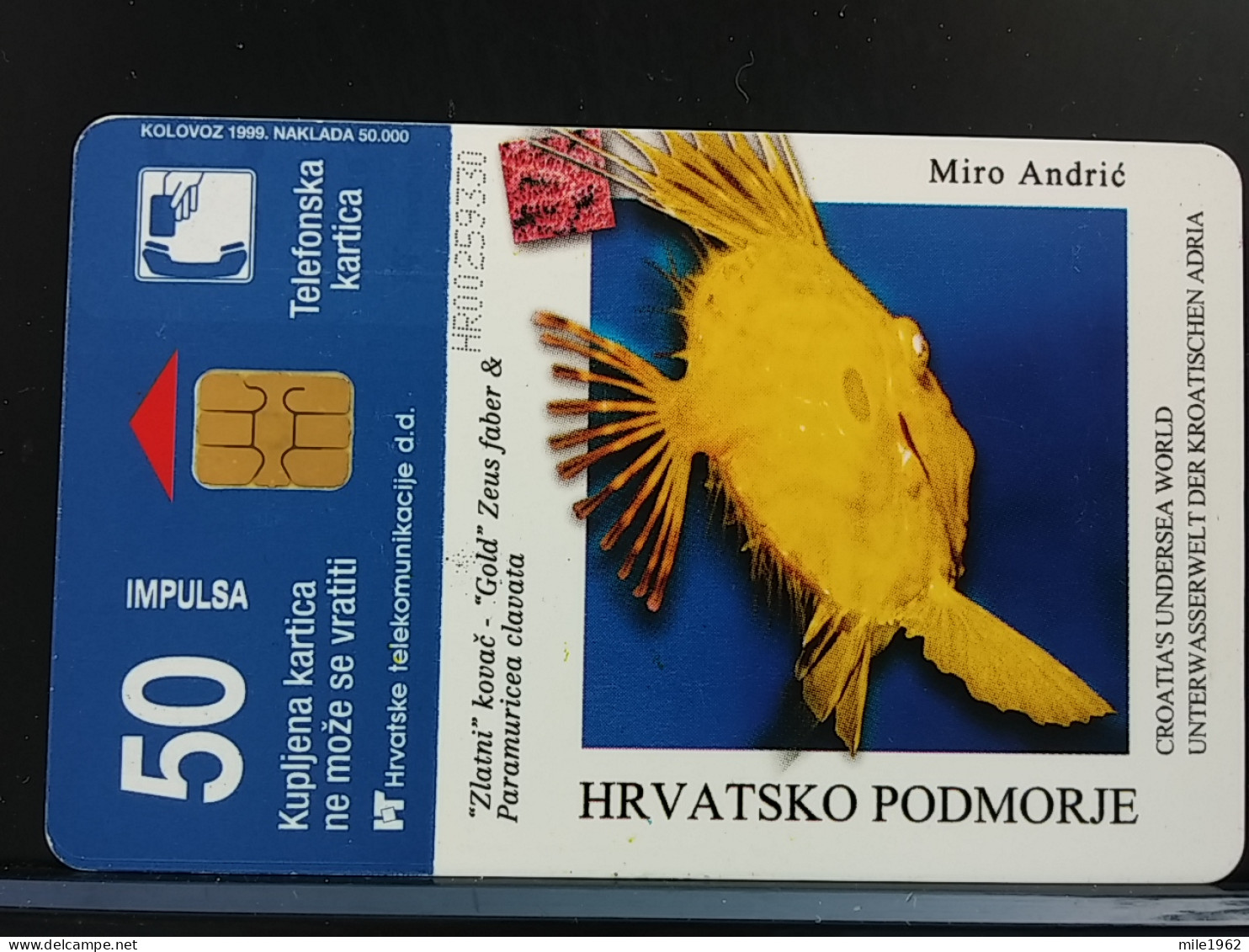 T-303 - CROATIA TELECARD, PHONECARD, FISH, POISON - Kroatië