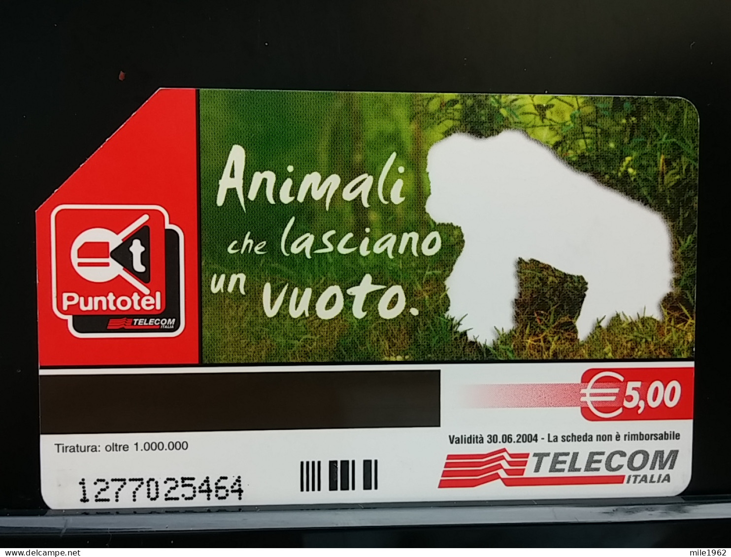 T-307 - ITALIA, ITALY TELECARD, PHONECARD, ANIMAL, MONKEY, GORILLA - Otros & Sin Clasificación