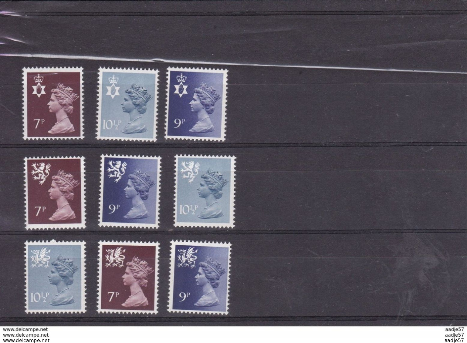 GB Great Britain 9 Stamps MNH** - Zonder Classificatie