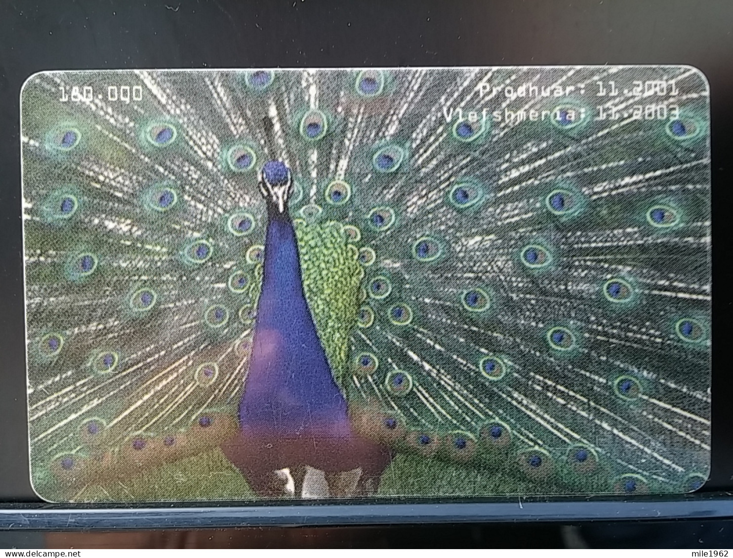 T-312 - ALBANIA TELECARD, PHONECARD, ANIMAL, BIRD, OISEAU, PEACOCK - Albanien