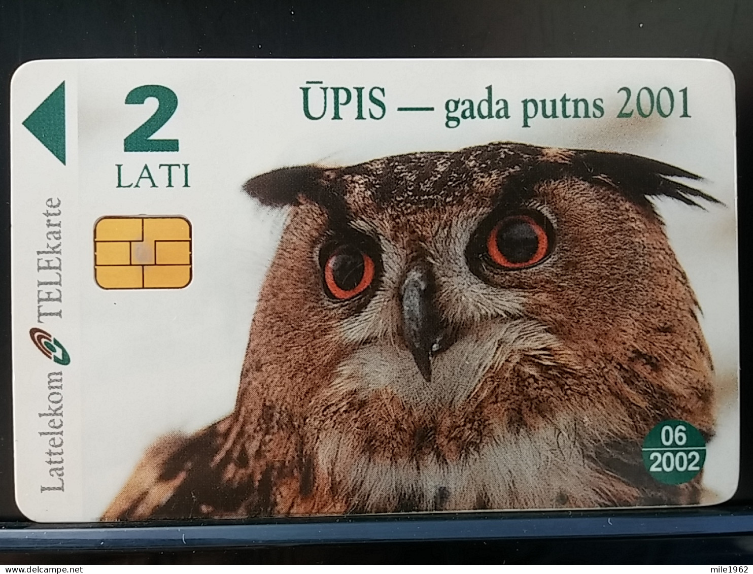 T-312 - LATVIA TELECARD, PHONECARD, ANIMAL, OWL, HIBOU, BIRD, OISEAU - Letland