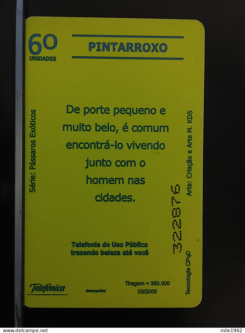 T-315 - BRASIL , BRAZIL TELECARD, PHONECARD, BIRD, OISEAU - Brésil