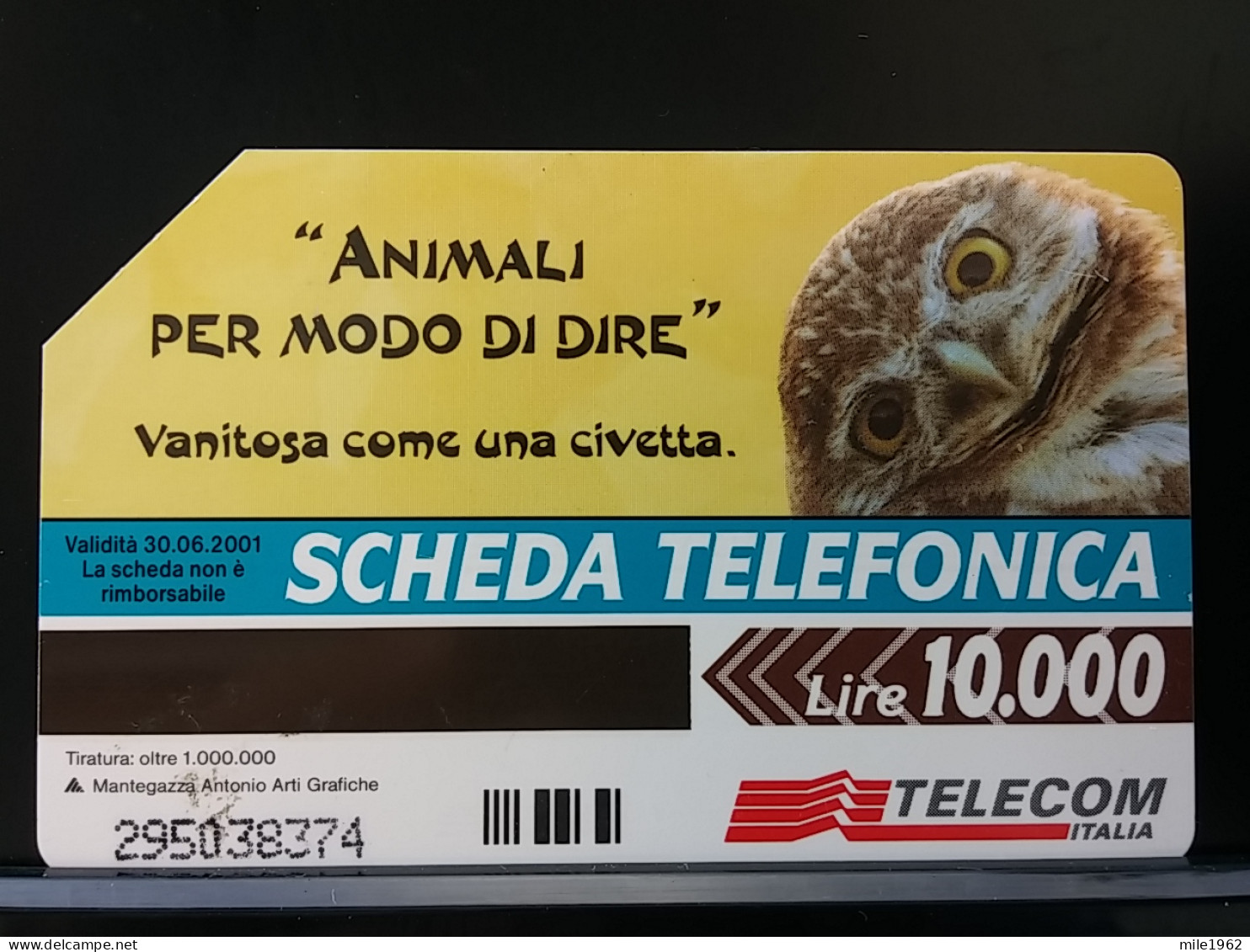 T-315 - ITALIA, ITALY TELECARD, PHONECARD, BIRD, OISEAU, OWL, HIBOU - Andere & Zonder Classificatie