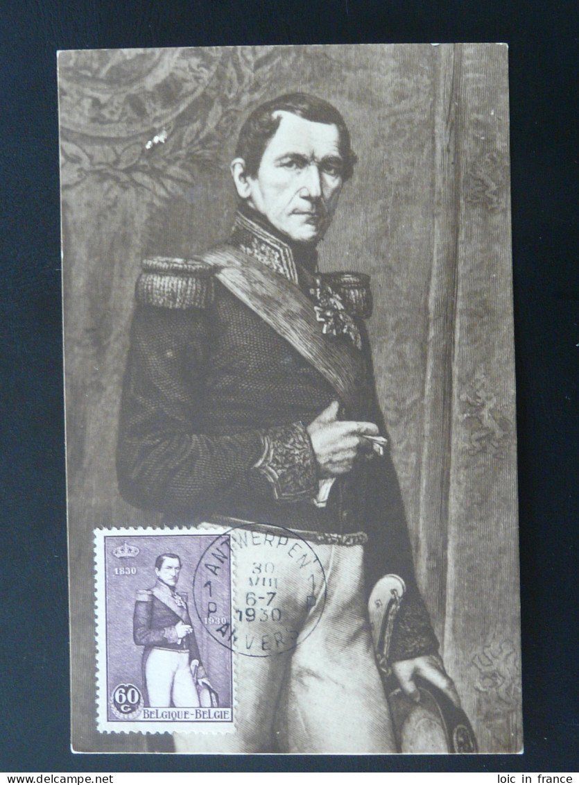 Carte Maximum Card Roi King Leopold I Belgique 1930 - 1905-1934