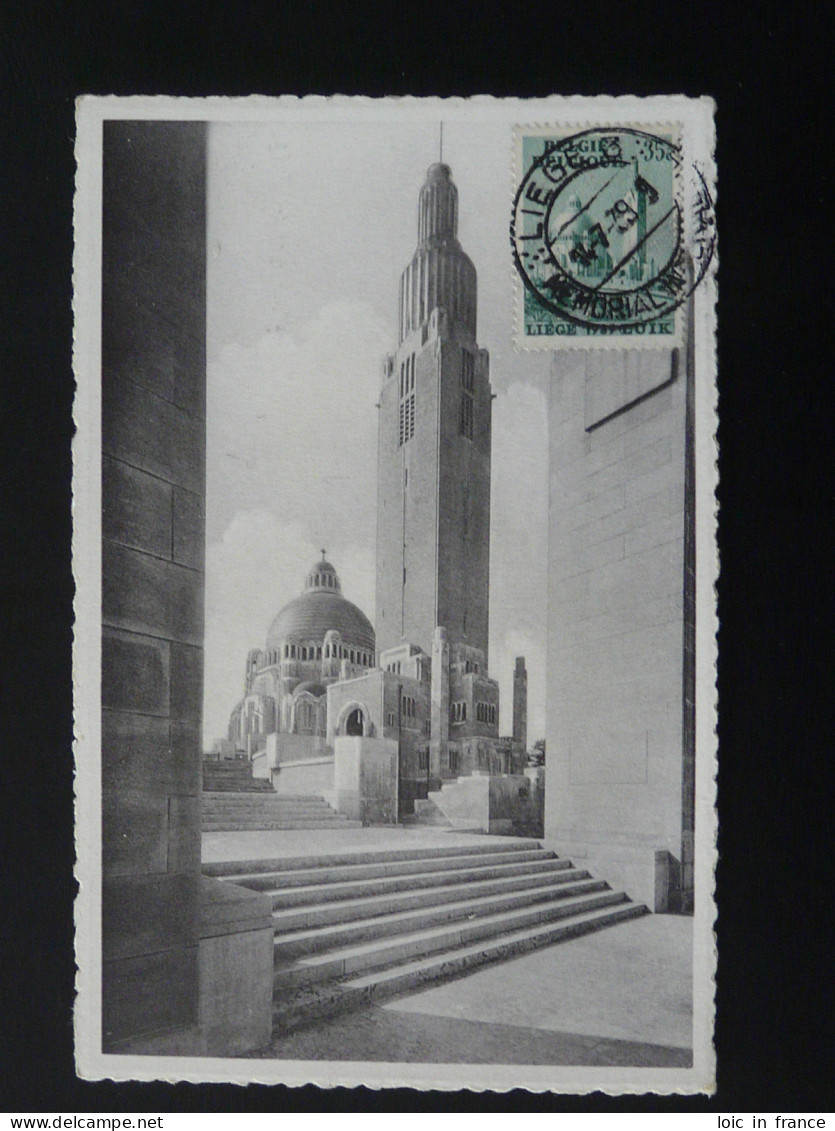 Carte Maximum Card Basilique Et Mémorial De Liege Belgique 1939 - 1934-1951