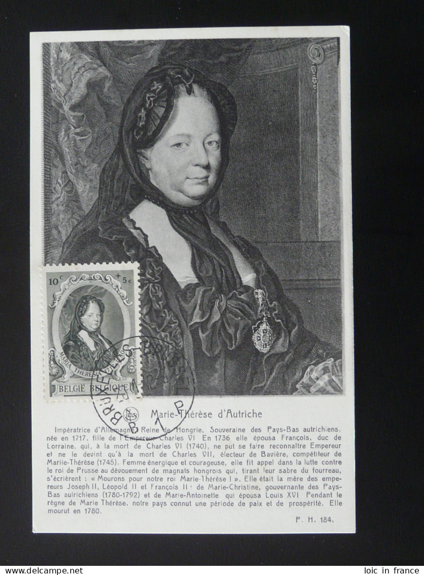 Carte Maximum Card Impératrice Marie Thérese D'Autriche Belgique 1942 - 1934-1951