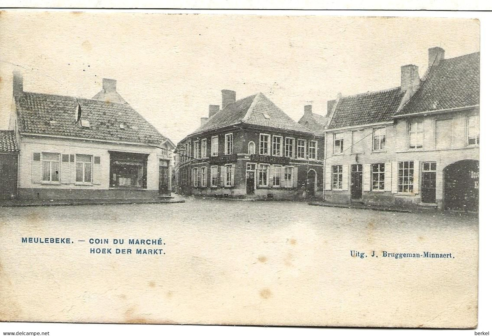 MEULEBEKE  HOEK DER MARKT Uitg. Bruggeman - Minnaert 1908 Stempel 226 D1 - Meulebeke